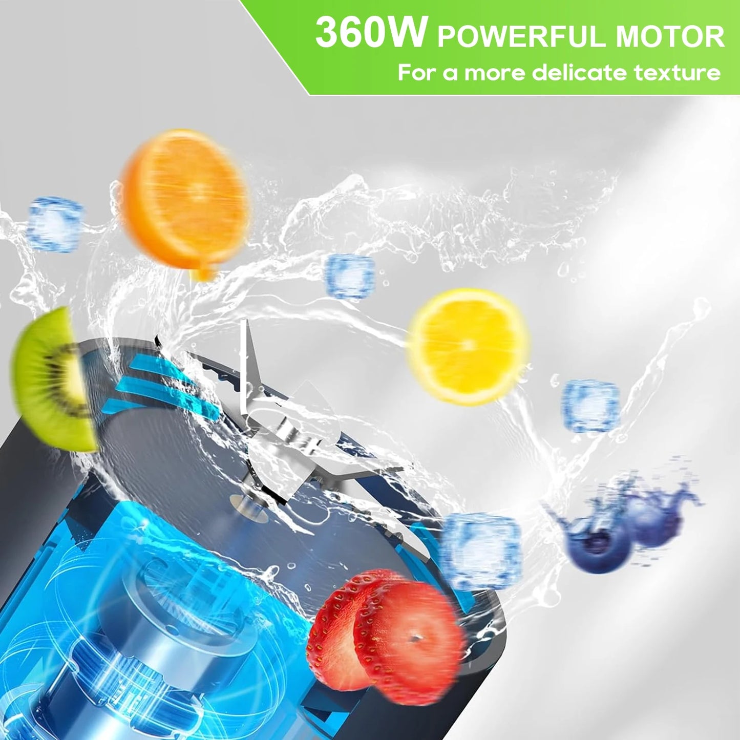 Portable Blender Bottle – 700ml USB Rechargeable Personal Smoothie Maker