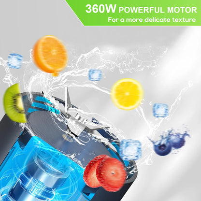 Portable Blender Bottle – 700ml USB Rechargeable Personal Smoothie Maker